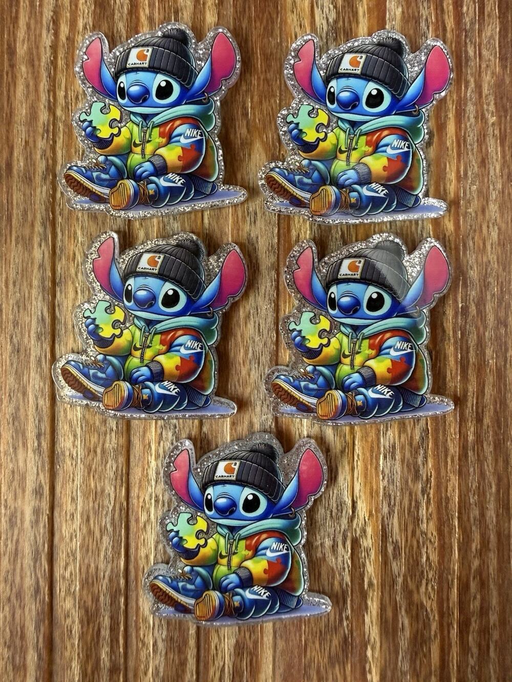 5 Pc Lilo And Stitch Acrylic Flatbacks